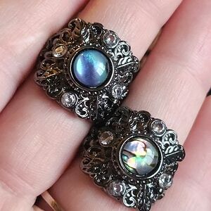 Elegant Silver and Blue Women's Ring